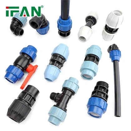 Conjunto econômico de encaixe de compressão PP para projetos de irrigação HDPE